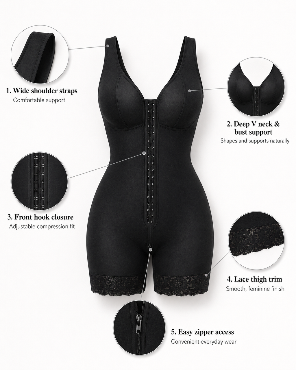 Full Body Shaper Faja – Waist & Tummy Sculpt