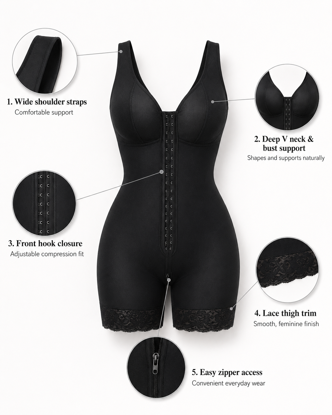 Full Body Shaper Faja – Waist & Tummy Sculpt