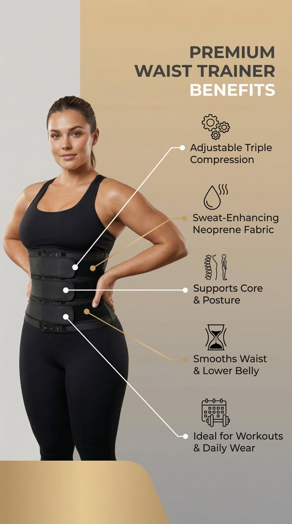 Waist Trainer Sweat Belt - Shapewear