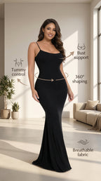 Shapewear Dress with Built-In Shorts